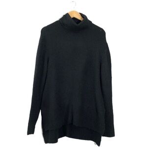 Sweet Romeo Black Ribbed Turtleneck Sweater S
